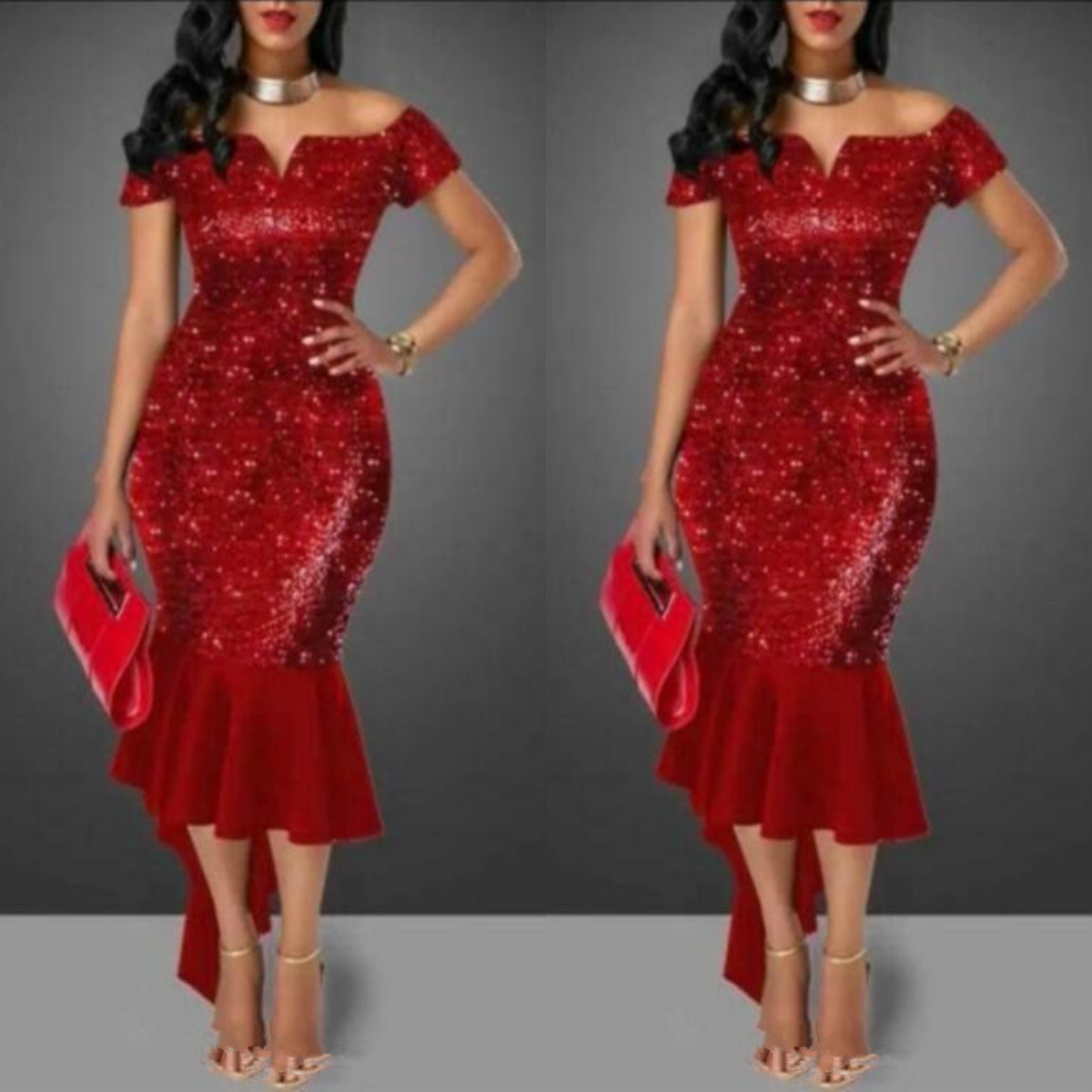 Sparkly Red 2020 Sequined Prom Dresses Tea Length Off The Shoulder Sleeveless Sheath Celebrity Evening Dress, Yellow
Sparkly Red 2020 Sequined Prom Dresses Tea Length Off The Shoulder Sleeveless Sheath Celebrity Evening Dress, Yellow