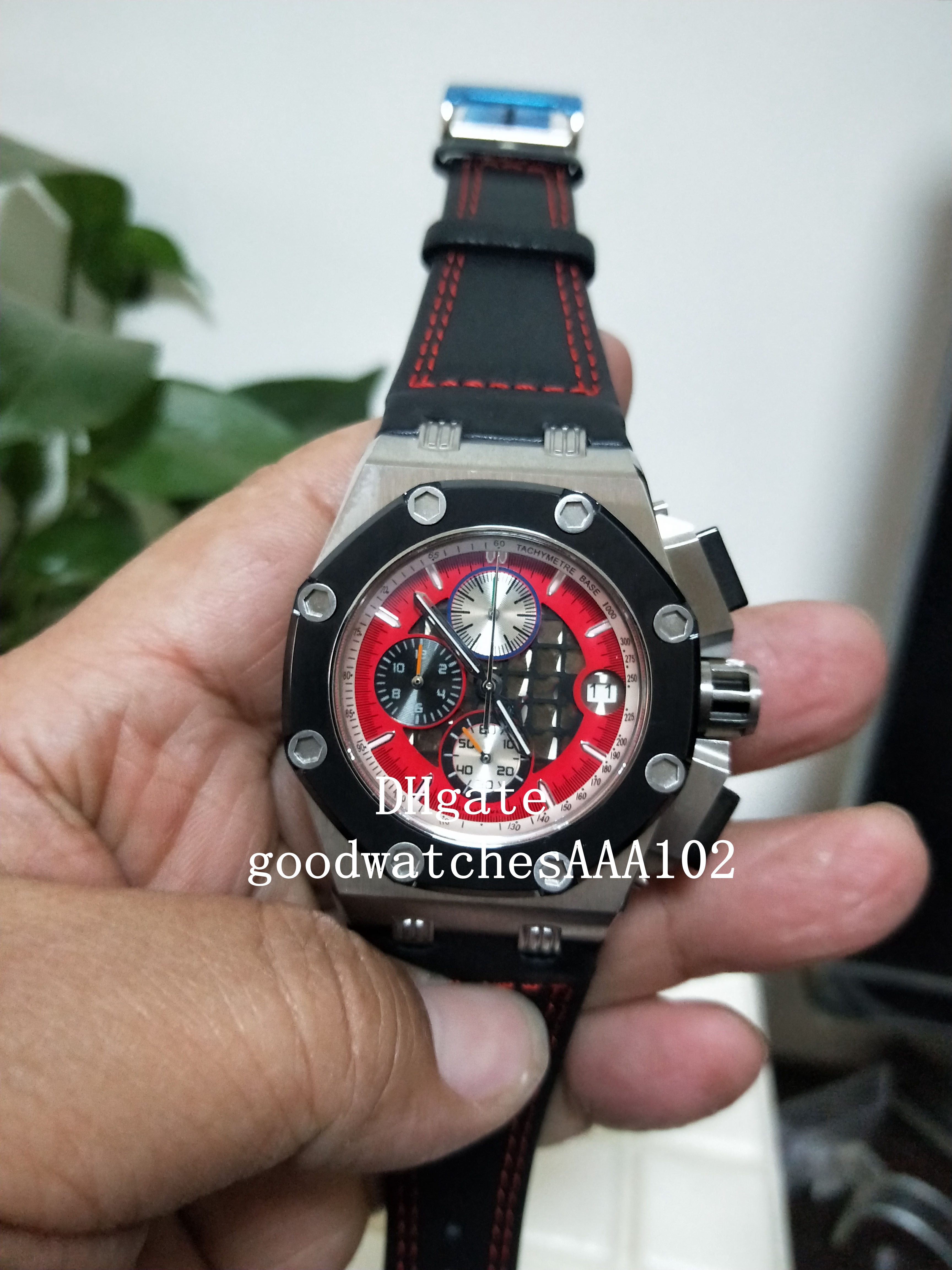 Excellent Men's Watch Watches VK Quartz Chronograph Working Stainless Steel Full Red Dial Leather Strap Bands Mens Watch Watches
Excellent Men's Watch Watches VK Quartz Chronograph Working Stainless Steel Full Red Dial Leather Strap Bands Mens Watch Watches
