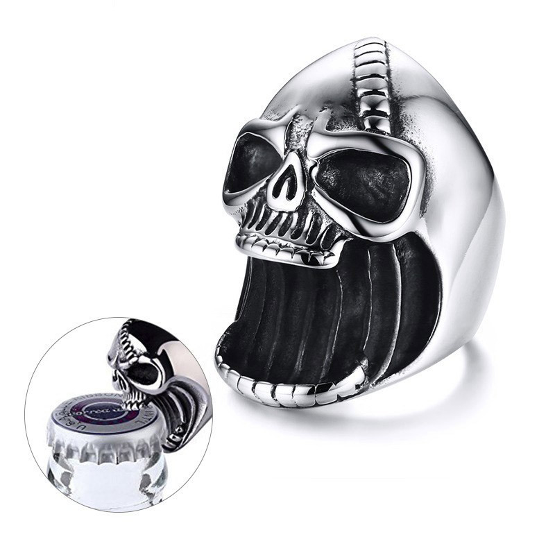 Multi Function Skull Ring for Men Bottle Opener Stainless Steel Skeleton Gothic Biker Punk Vintage Scar Male Ring
Multi Function Skull Ring for Men Bottle Opener Stainless Steel Skeleton Gothic Biker Punk Vintage Scar Male Ring