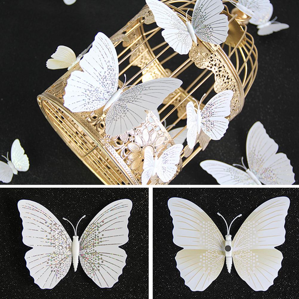 12Pcs 3D Butterfly Wall Stickers Decal Decor Art Fridge Magnet Decoration Home High Quality