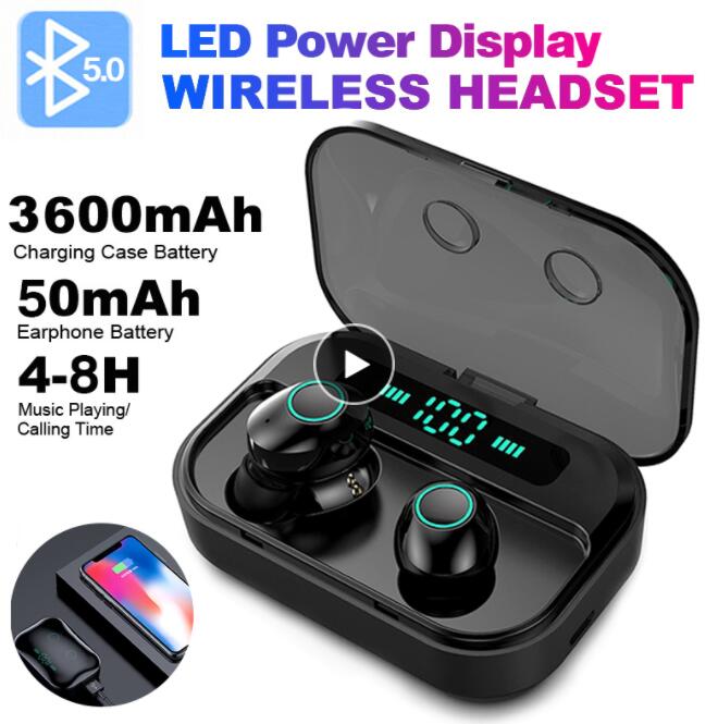 M7 TWS Wireless Bluetooth V5.0 Earphones Touch Version Headphones Handsfree Sports Waterproof 8D Stereo LED Display 3600mAh Bank Earbud 10X, Mixed color
M7 TWS Wireless Bluetooth V5.0 Earphones Touch Version Headphones Handsfree Sports Waterproof 8D Stereo LED Display 3600mAh Bank Earbud 10X, Mixed color