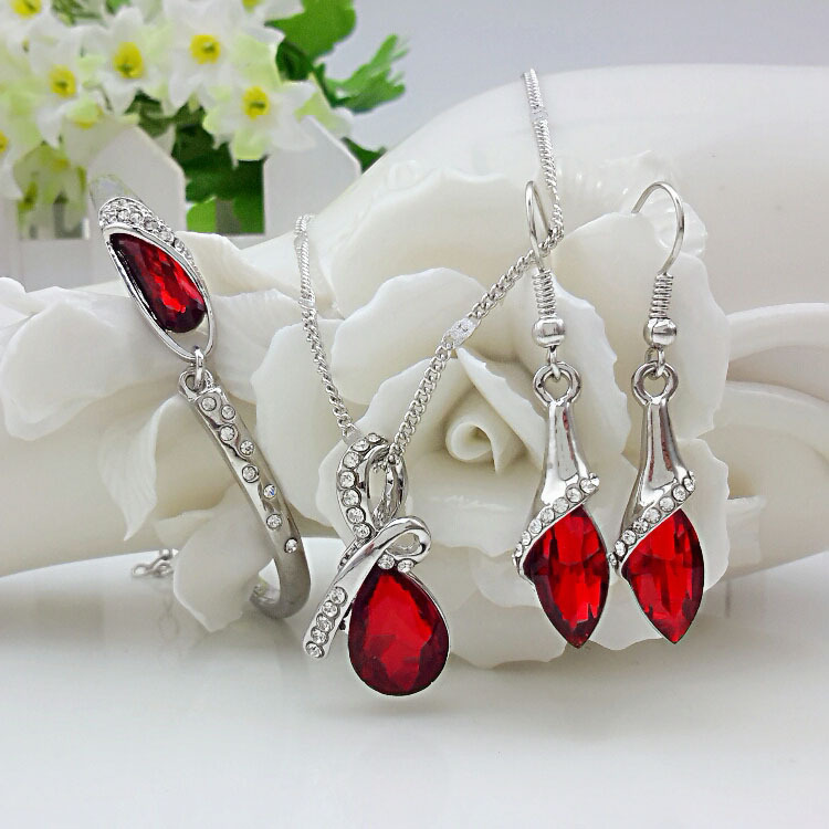 Women's 925 Sterling Silver Necklace Earrings Set Gifts Beautiful Drops Austria Crystal Bridal Wedding Jewelry Set gift for ladys hot sellin, Purple
Women's 925 Sterling Silver Necklace Earrings Set Gifts Beautiful Drops Austria Crystal Bridal Wedding Jewelry Set gift for ladys hot sellin, Purple