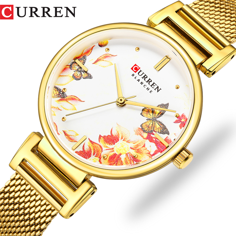 CURREN Stainless Steel Women Watch Fashion Top Brand Quartz Ladies Wristwatch bayan kol saati 9053 Clock Female Beautiful Gift, Slivery;brown
CURREN Stainless Steel Women Watch Fashion Top Brand Quartz Ladies Wristwatch bayan kol saati 9053 Clock Female Beautiful Gift, Slivery;brown