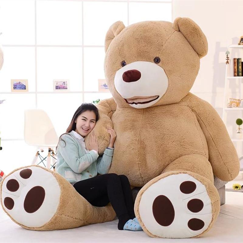 High Quality Lovely Huge Size 130cm USA Giant Bear Skin Teddy Bear Hull Wholesale Price Selling Birthday Gift for Girls Baby Christmas(1pc)