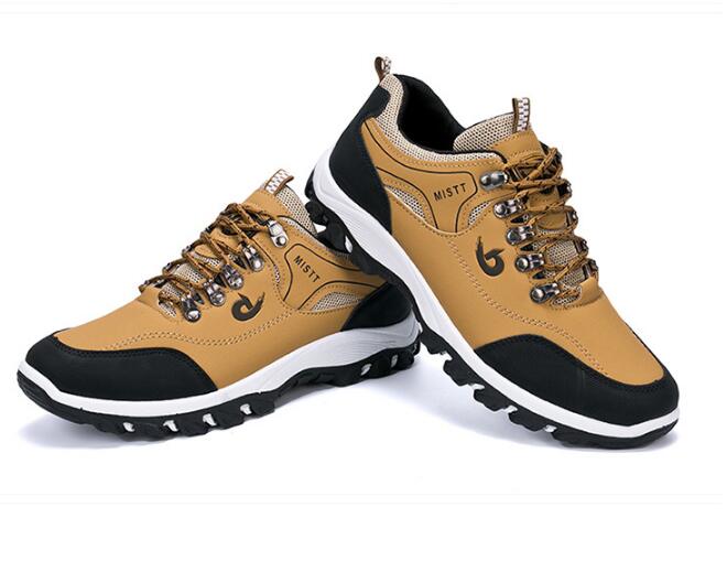 Hot Sale-and autumn breathable schoolboy is recreational shoe, non-slip safety shoes lace-up foot runs shoe, black travel shoe G1.55