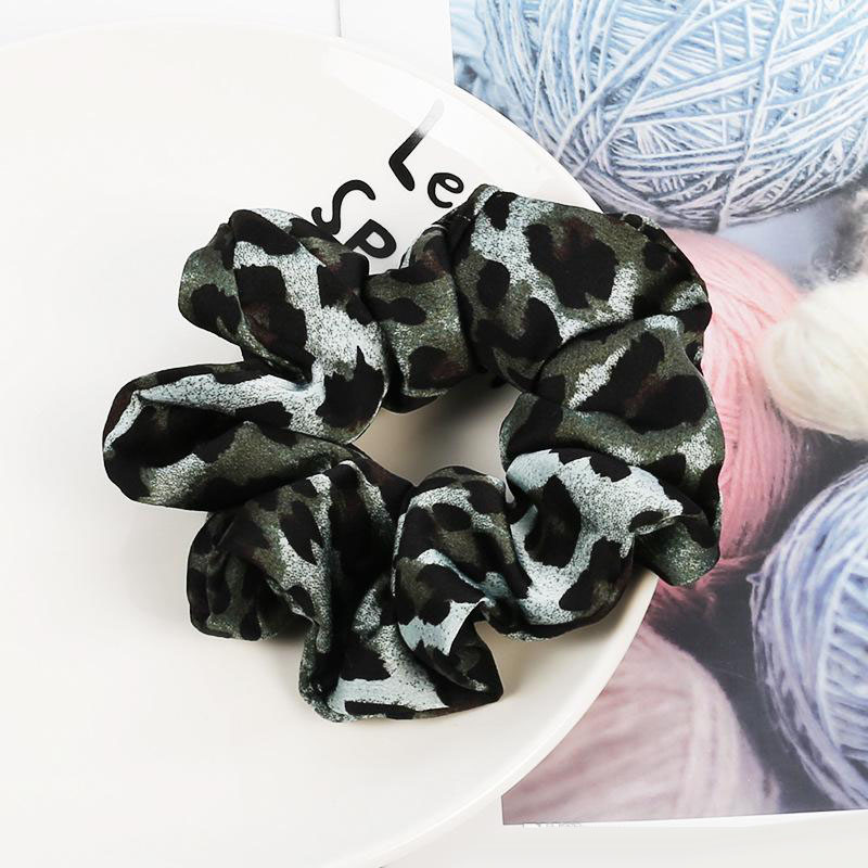 2019 Women Girls Chiffon Hairbands Floral Printed Ponytail Holders Leopard Hair Scrunchie Elastic Hair Bands Snake Printing Women Accesorios
