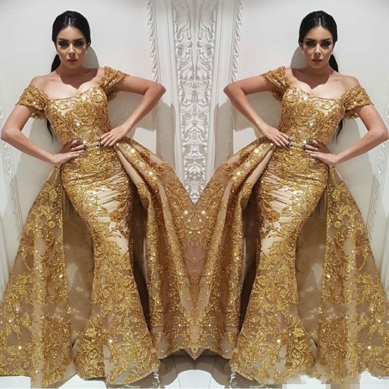 Yousef Aljasmi Evening Dresses Mermaid Prom Dress with Gold Sequins Lace Detachable Overskirt Sparkly Dubai Arabic Occasion Gowns 2019, Gray
Yousef Aljasmi Evening Dresses Mermaid Prom Dress with Gold Sequins Lace Detachable Overskirt Sparkly Dubai Arabic Occasion Gowns 2019, Gray