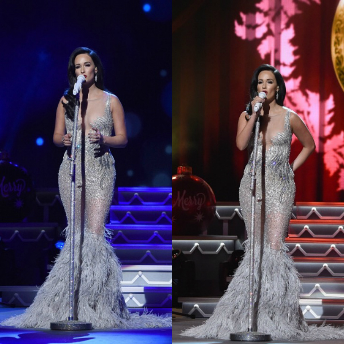 Sexy Silver Evening Dresses Beaded Sequined Feather Jewel Neck Sweep Train Mermaid Prom Dress Arabic Dubai Plus Size Formal Women Gowns