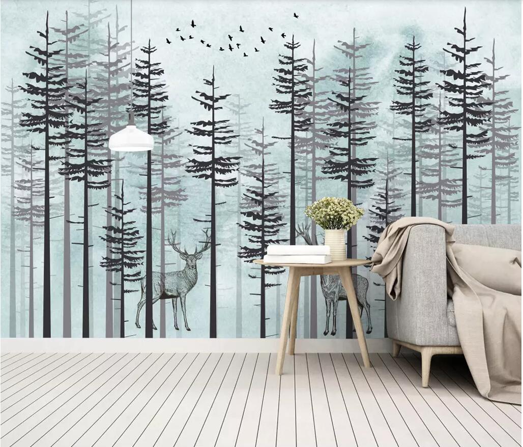 3d room wallpaper custom photo non-woven mural Nordic small fresh woods elk silhouette idyllic mural TV background wallpaper for walls 3 d, Picture shows
3d room wallpaper custom photo non-woven mural Nordic small fresh woods elk silhouette idyllic mural TV background wallpaper for walls 3 d, Picture shows
