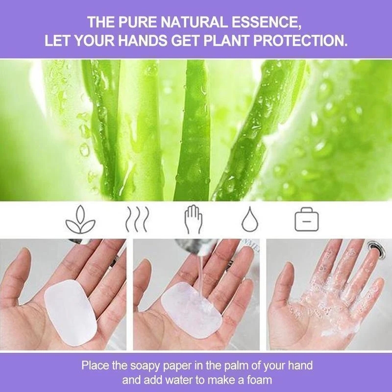 500pcs Portable Soap Sheets for Washing Hand Bath Toiletry Flower Scented Laundry Shampoo Shaving Camping Hiking Traveling ZGC3041