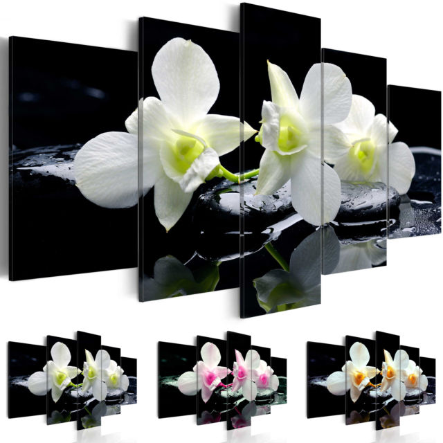 5pcs/set Home Decor Art Oil Painting (No Frame) On Canvas Floral Wall Canvas Posters