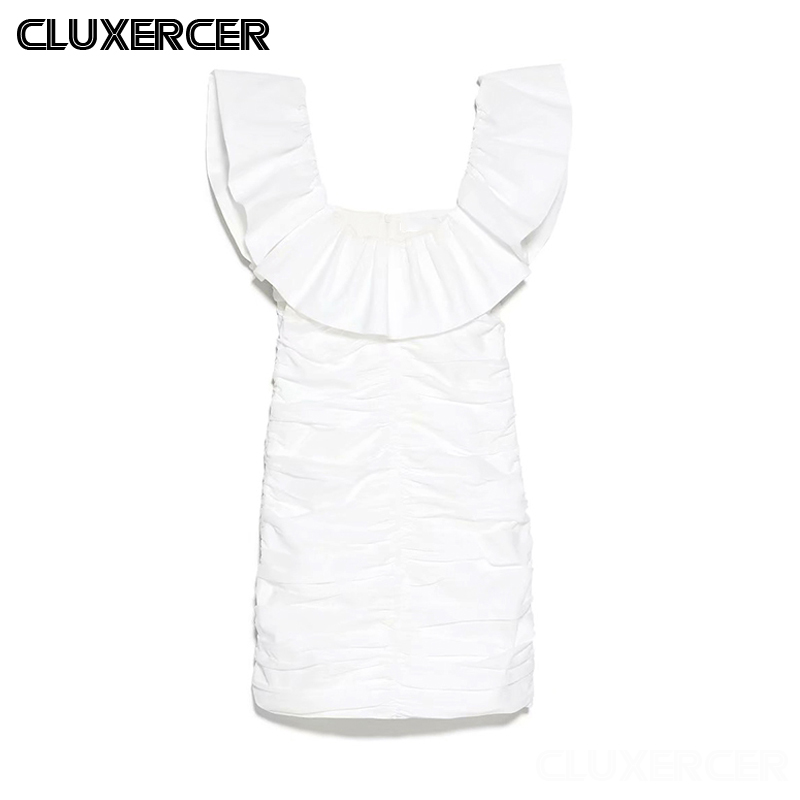 Summer Sexy Off Shoulder Mini Dress Women Solid Ruffles Temperament Party Pleated Dresses Ladies Vestidos, White
Summer Sexy Off Shoulder Mini Dress Women Solid Ruffles Temperament Party Pleated Dresses Ladies Vestidos, White