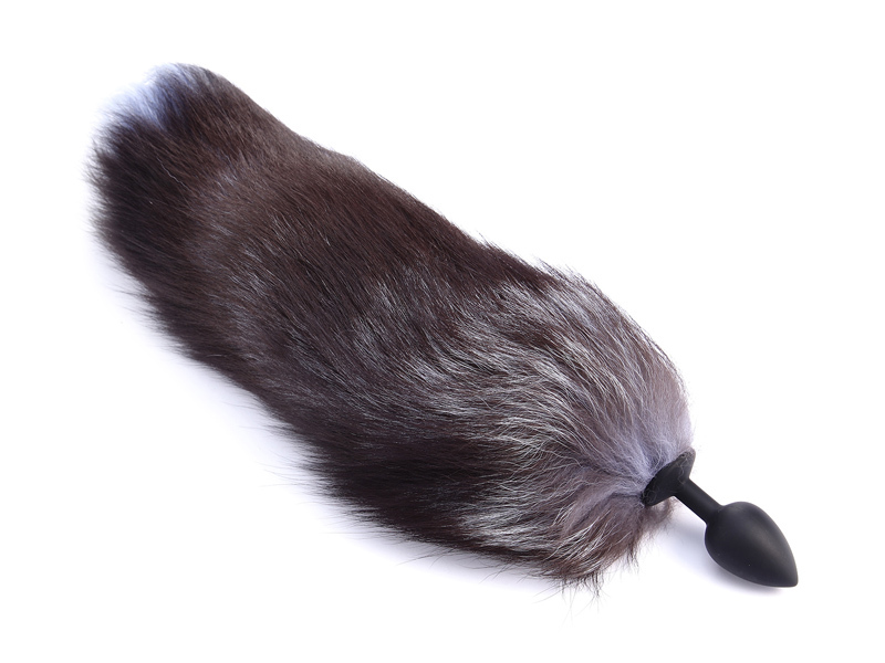 Adult Diary Silicone Butt Plug, Black Fox Tail Anal Plug, Soft Erotic Anal Beads Sex Toys For Women, Adult Games Sex Products C18112701 - view 4