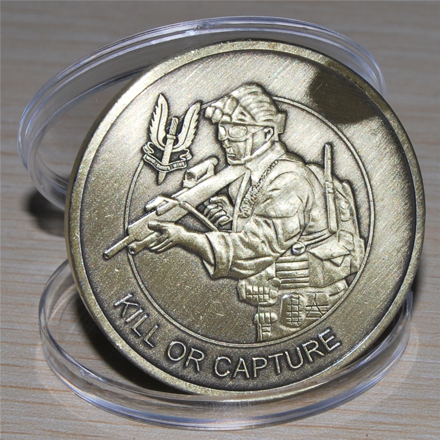 British Army UK Special Air Service WHO DARE WINS Kill or Capture Challenge Coin,Hotsales Free shipping Souvenir coin
British Army UK Special Air Service WHO DARE WINS Kill or Capture Challenge Coin,Hotsales Free shipping Souvenir coin