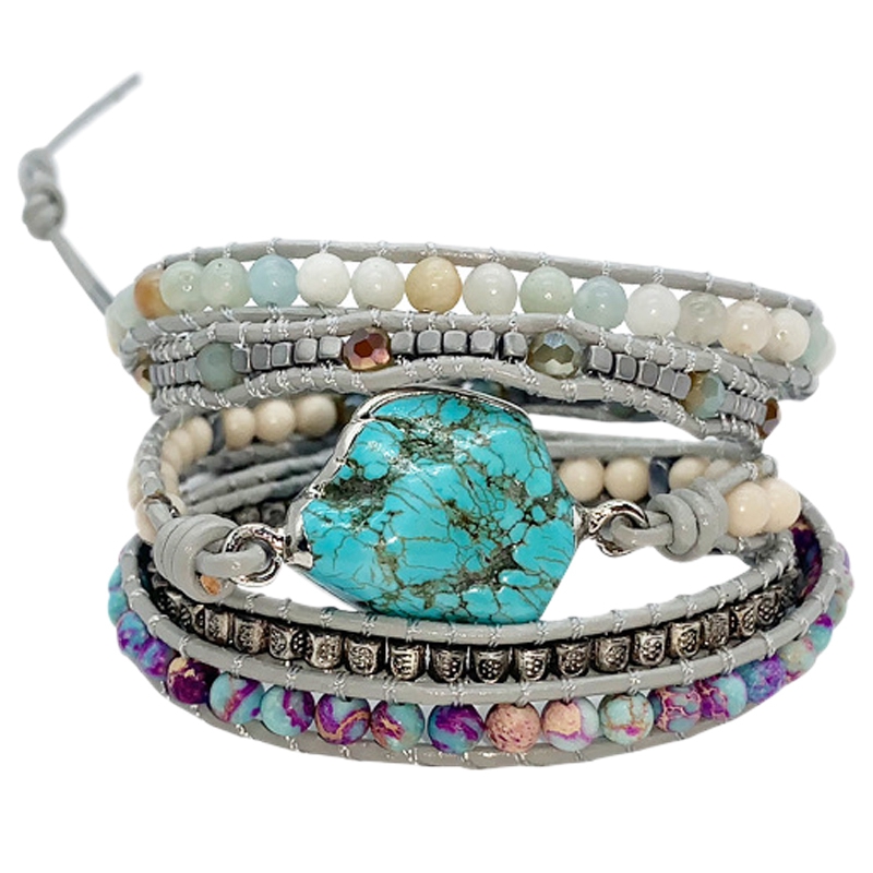 Link, Chain Ladies Wrap Bracelet Stone Leather Hand Woven Bohemian Creative Multilayer
Link, Chain Ladies Wrap Bracelet Stone Leather Hand Woven Bohemian Creative Multilayer