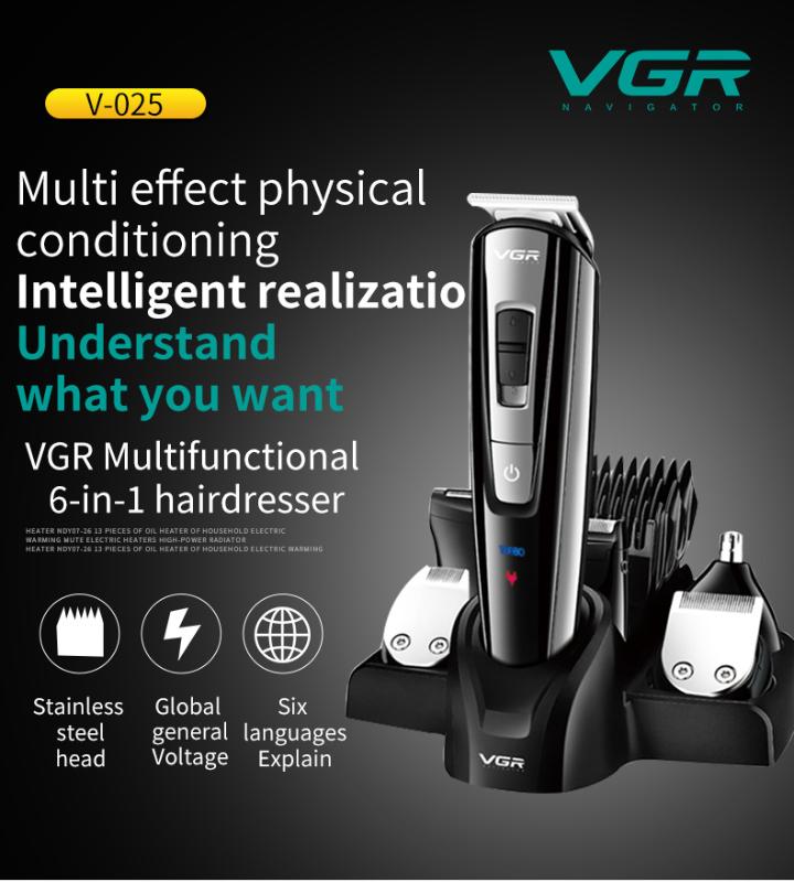 VGR 5-in-1 hair clipper Nose hair cleaner Shaver Cleanser Shaving electric trimmer wireless rechargeable haircut
VGR 5-in-1 hair clipper Nose hair cleaner Shaver Cleanser Shaving electric trimmer wireless rechargeable haircut