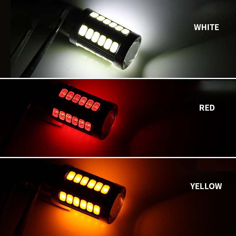 Motorcyle Lights 1156 1157 7443 3517 33 LED Bulbs 5630 SMD Car Turn Parking Signal Light Auto Brake Tail Lamps DC 12V