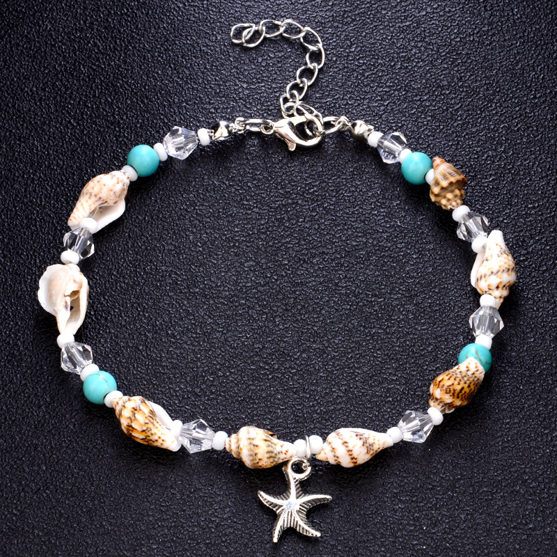 Handmade Starfish Conch Anklet Pearl Beach Women Sexy Romantic Bohemian Anklet Bracelet
