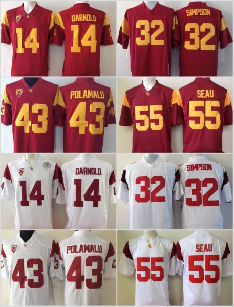 USC Trojans 14 Sam Darnold College Football Jerseys 32 O.J Simpson 55 Junior Seau 43 Troy Polamalu University Football Shirts, Men
USC Trojans 14 Sam Darnold College Football Jerseys 32 O.J Simpson 55 Junior Seau 43 Troy Polamalu University Football Shirts, Men