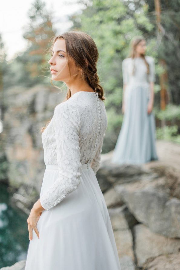 2020 Modest West Country Wedding Dresses A Line Jewel Neck Long Sleeve Bohemian Wedding Dress Custom Made Elegant Vestidos De Novia