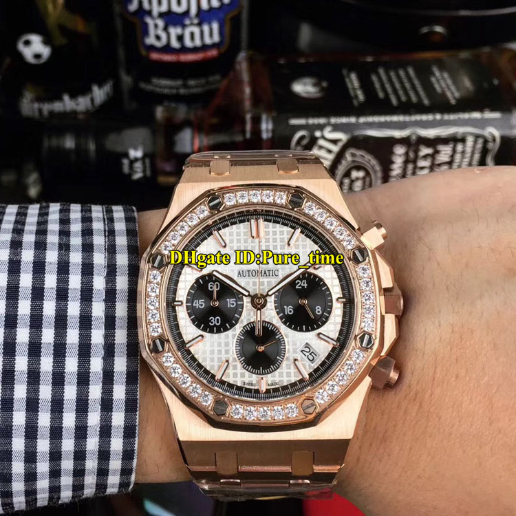 Date Oak 41mm 26320OR White Dial Black Subdial Miyota Quartz Chronogrpah Mens Watch Diamond Bezel Rose Gold Case Steel Band Gents Watches, A-b22b (6)
Date Oak 41mm 26320OR White Dial Black Subdial Miyota Quartz Chronogrpah Mens Watch Diamond Bezel Rose Gold Case Steel Band Gents Watches, A-b22b (6)