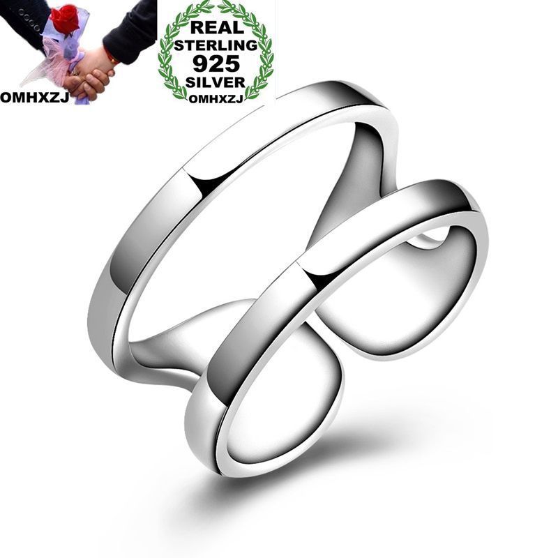 OMHXZJ Wholesale Personality Fashion OL Woman Girl Party Wedding Gift Silver Two Lines Open 925 Sterling Silver Ring RN254
OMHXZJ Wholesale Personality Fashion OL Woman Girl Party Wedding Gift Silver Two Lines Open 925 Sterling Silver Ring RN254