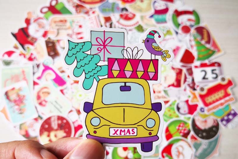 100pcs Waterproof Christmas Car Stickers and Decals for Laptop, Water Bottles, Macbook, Computer, Skateboard, Luggage Decal Graffiti Patches