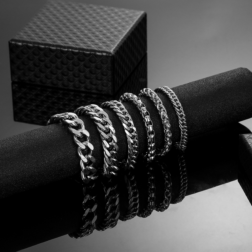 6 Designs Stainless Steel Armbanden Female Cuban Chain Bracelets for Hombre Man Bracalete Hip Hop Jewelry Dropshipping
6 Designs Stainless Steel Armbanden Female Cuban Chain Bracelets for Hombre Man Bracalete Hip Hop Jewelry Dropshipping