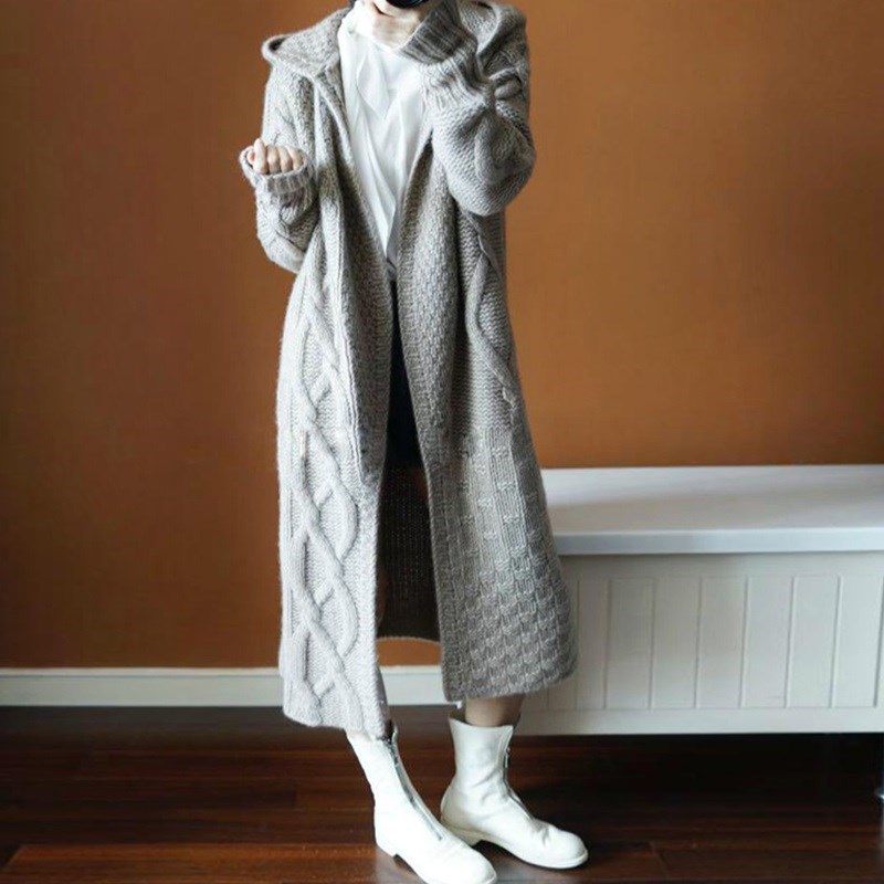 JSXDHK Autumn Winter Women Knitting Long Sweater Coat 2019 Gray Long Sleeve Open Stitch Hooded Collar Knitted Loose Cardigan, Black
JSXDHK Autumn Winter Women Knitting Long Sweater Coat 2019 Gray Long Sleeve Open Stitch Hooded Collar Knitted Loose Cardigan, Black