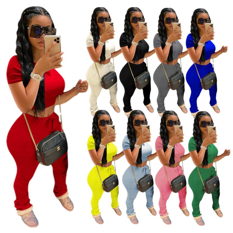 2 Piece Set Women Summer O-Neck Casual Short Sleeve Crop Top Women Clothing Tracksuit Solid Tight Two Piece Sets Tracksuit, Beige
2 Piece Set Women Summer O-Neck Casual Short Sleeve Crop Top Women Clothing Tracksuit Solid Tight Two Piece Sets Tracksuit, Beige
