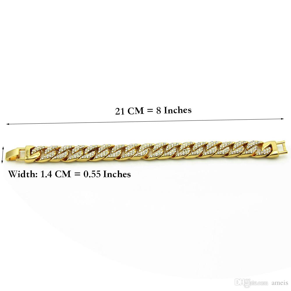 iced out chains Bracelet for Men tennis bracelet With Diamond iced out cuban link chains hip hop bling chains jewelry men 3060