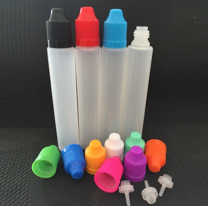 30ml E Liquid Bottles 30ml Long Style with Child Proof Caps and fine Tips Empty Pen Style Bottle