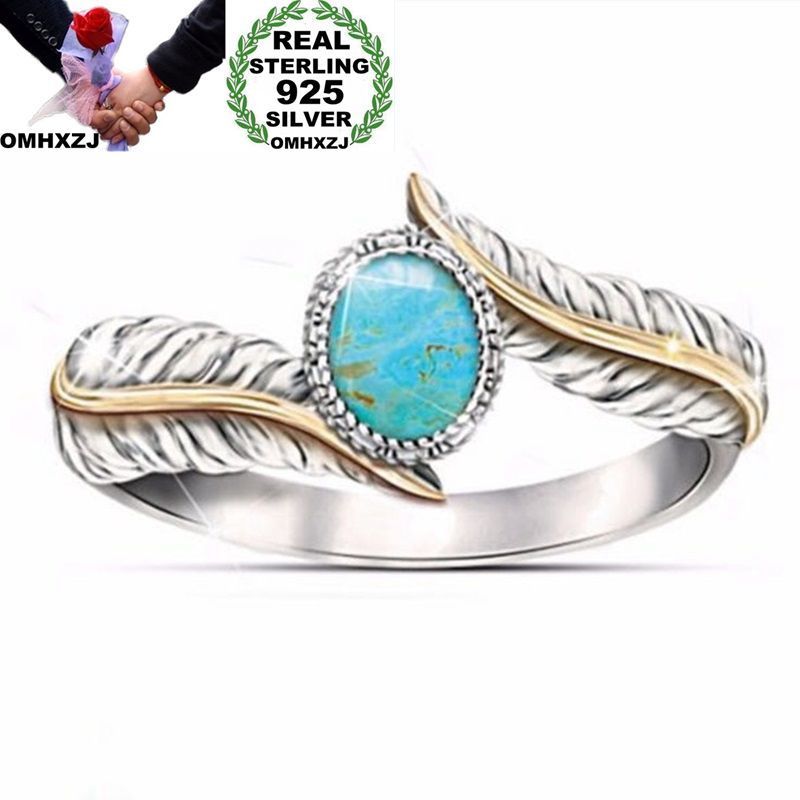 OMHXZJ Wholesale European Fashion Woman Man Party Wedding Gift Leather Turquoise 925 Sterling Silver 18KT Yellow Gold Ring RR404
OMHXZJ Wholesale European Fashion Woman Man Party Wedding Gift Leather Turquoise 925 Sterling Silver 18KT Yellow Gold Ring RR404