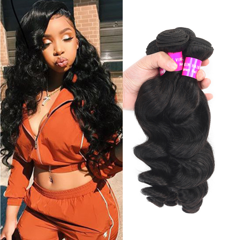 9A Mink Brazilian Loose Deep Water Body Wave Hair 3Bundles Malaysian Peruvian Indian Virgin Hair Bundles Weft Cheap Human Hair Extensions, Yaki straight