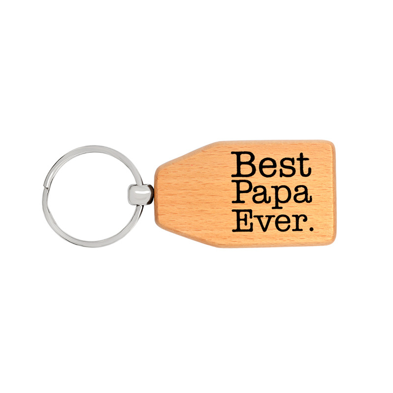 Best Dad Ever Key Rings Wood Tag Pendant Keychains Papa Grandpa Love Letters Key Chain Metal Keyring DIY Jewelry Gifts for Father's Day