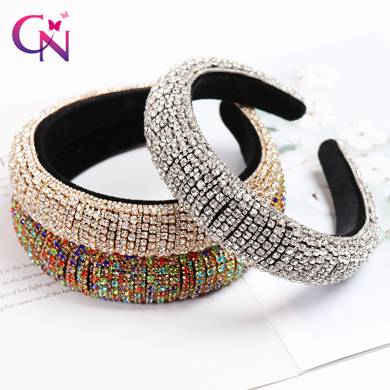 CN 3 Pieces/lots Baroque Full Crystal Hair Bands For Women Lady Luxury Shiny Padded Diamond Headband Hair Hoop Accessories
CN 3 Pieces/lots Baroque Full Crystal Hair Bands For Women Lady Luxury Shiny Padded Diamond Headband Hair Hoop Accessories