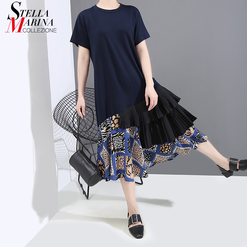 New 2020 Korean Style Women Blue Patchwork Dress Colorful Print Hem Ruffle Ladies Casual Cute Streetwear Loose Midi Dress 6088, Blue 6088
New 2020 Korean Style Women Blue Patchwork Dress Colorful Print Hem Ruffle Ladies Casual Cute Streetwear Loose Midi Dress 6088, Blue 6088