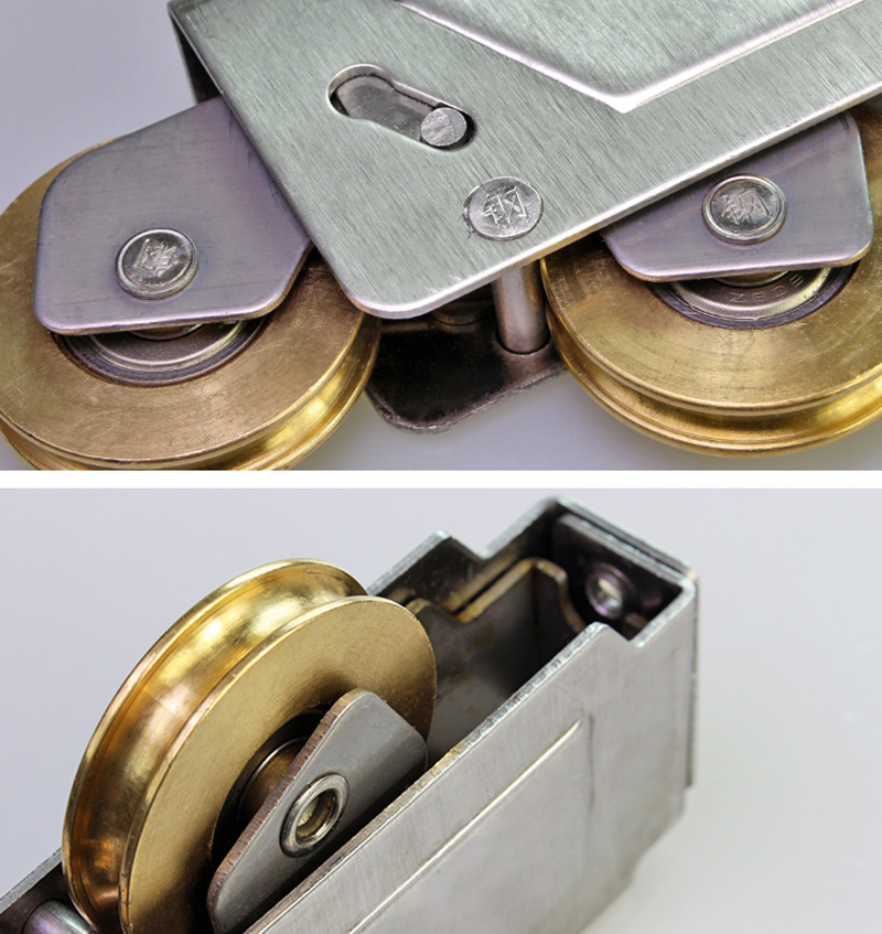 one pcs 90-type window roller sliding door plastic steel window pulley Aluminum alloy doors and windows wheel mute brass wheel hardware