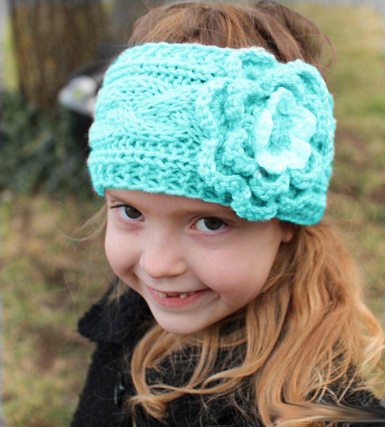 Kids Headbands Girls hairband Baby headwrap Winter Crochet Flower Headband Children Braided hair band head wrap band Christmas Gift