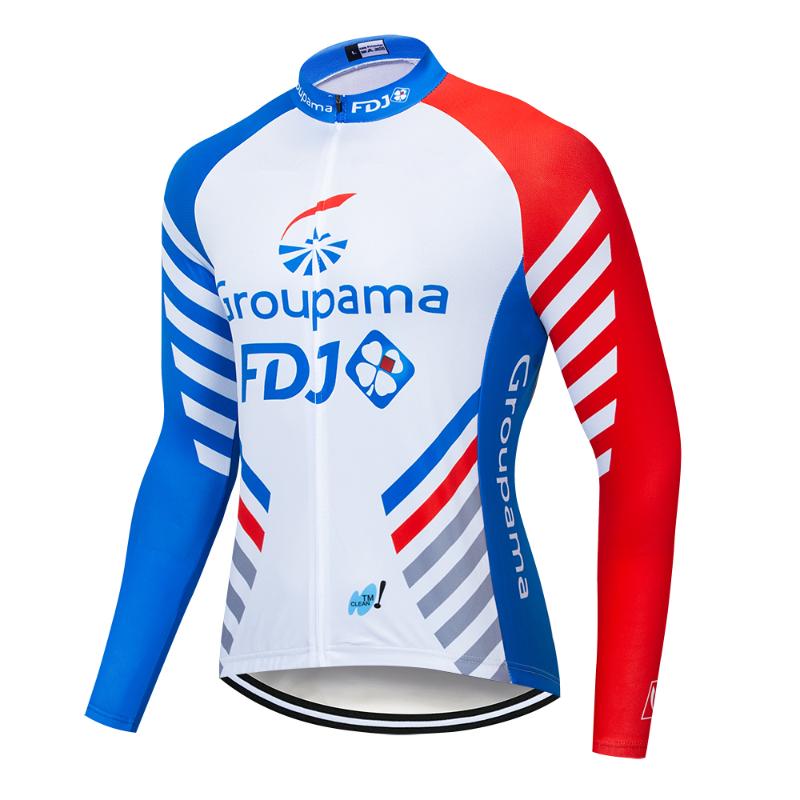 2019 Fdj Mens Long Sleeve Cycling Jersey Mtb Cycling Clothing Bicycle Maillot Ropa Ciclismo Sportwear Bike Clothes