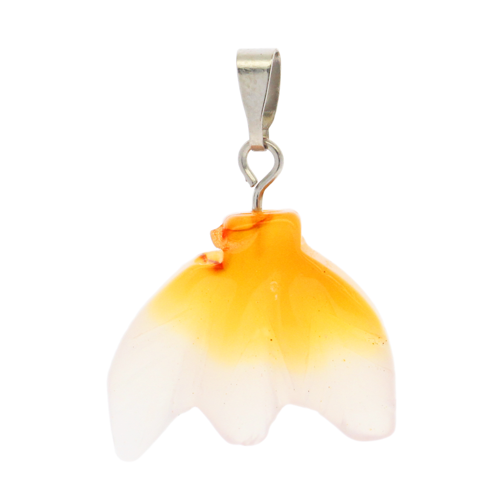 Natural gemstone carving leaves shape agate stone pendant set 12 mixed color semi-precious stone pendant wholesale