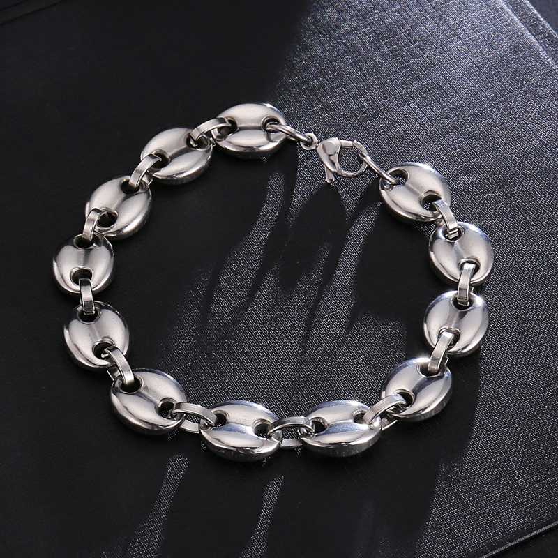 Link, Chain HIP Hop 316L Steel Stainless Width 11MM 20CM Coffee Beans Link Bracelets For Men Jewelry Dropship
Link, Chain HIP Hop 316L Steel Stainless Width 11MM 20CM Coffee Beans Link Bracelets For Men Jewelry Dropship