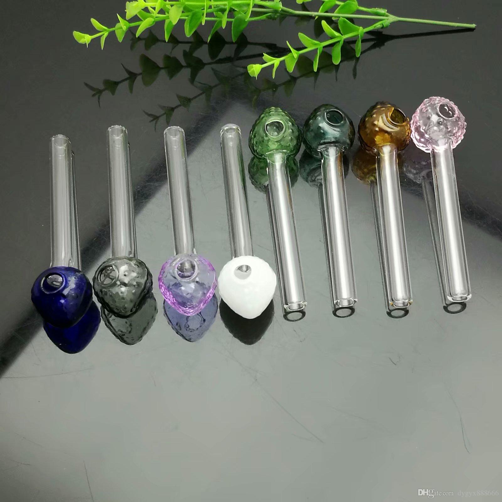 Colored Strawberry Head Glass Direct Burning Pot Great Pyrex Glass Oil Burner Pipe Thick oil rigs glass water pipe
Colored Strawberry Head Glass Direct Burning Pot Great Pyrex Glass Oil Burner Pipe Thick oil rigs glass water pipe
