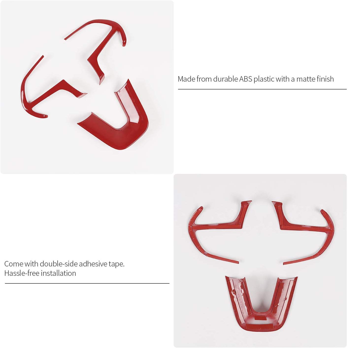 ABS Car Steering Wheel Cover Accessories Trim for Dodge Challenger 2015 UP Factory Outlet Car Interior Accessories