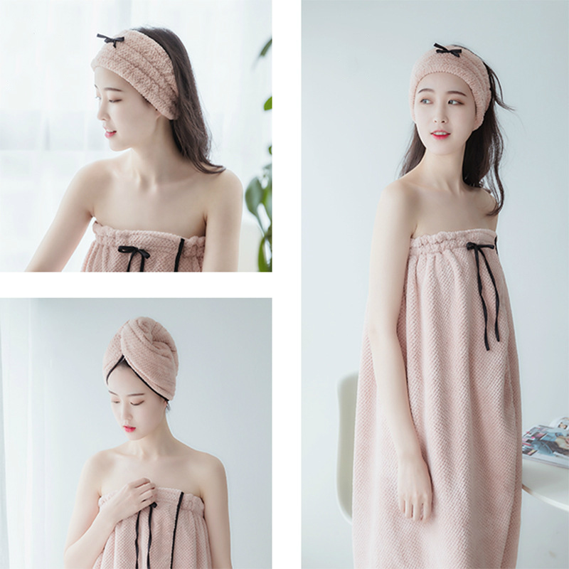 3pcs/set Wearable Bath Towel Bath Skirt + Dry Hair Hat + Hair Band Sexy Soft Beach Shower Towel Swimming, As photo
3pcs/set Wearable Bath Towel Bath Skirt + Dry Hair Hat + Hair Band Sexy Soft Beach Shower Towel Swimming, As photo