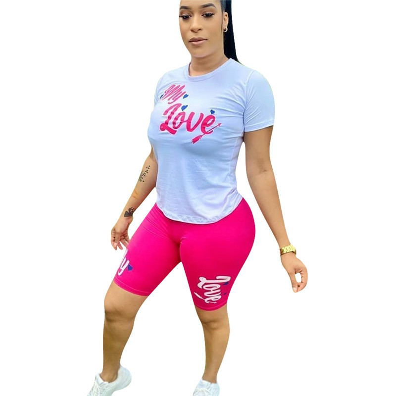 Women' Tracksuits My Love Letter Print Summer Shorts Set Short Sleeve T shirt + Biker Shorts Pants 2 piece outfit Designer Sweatsuit D61508, Yellow
Women' Tracksuits My Love Letter Print Summer Shorts Set Short Sleeve T shirt + Biker Shorts Pants 2 piece outfit Designer Sweatsuit D61508, Yellow