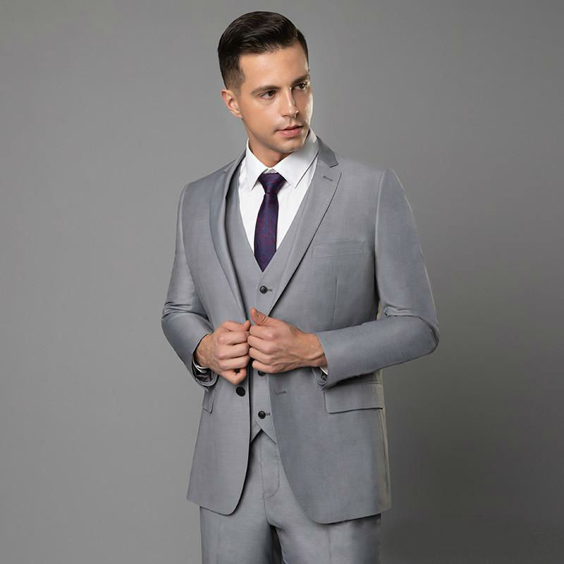 Classic Silver Navy Red Mens Wedding Tuxedos Bridegroom Men Bestmens Formal Wedding Suits Blazers High Quality Custom Made