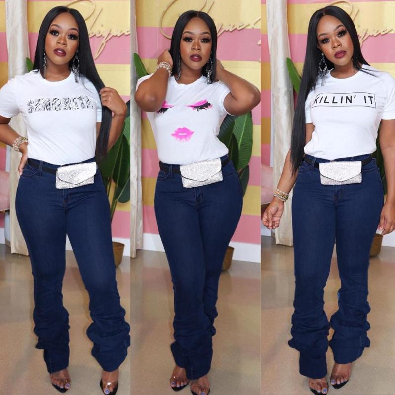 Tmustobe Casual Fashion Jeans Slim Raise Hips Pencil Pants Street Style Womens Mid Waist Pants Legs Pleated Denim Trousers, Dark blue
Tmustobe Casual Fashion Jeans Slim Raise Hips Pencil Pants Street Style Womens Mid Waist Pants Legs Pleated Denim Trousers, Dark blue