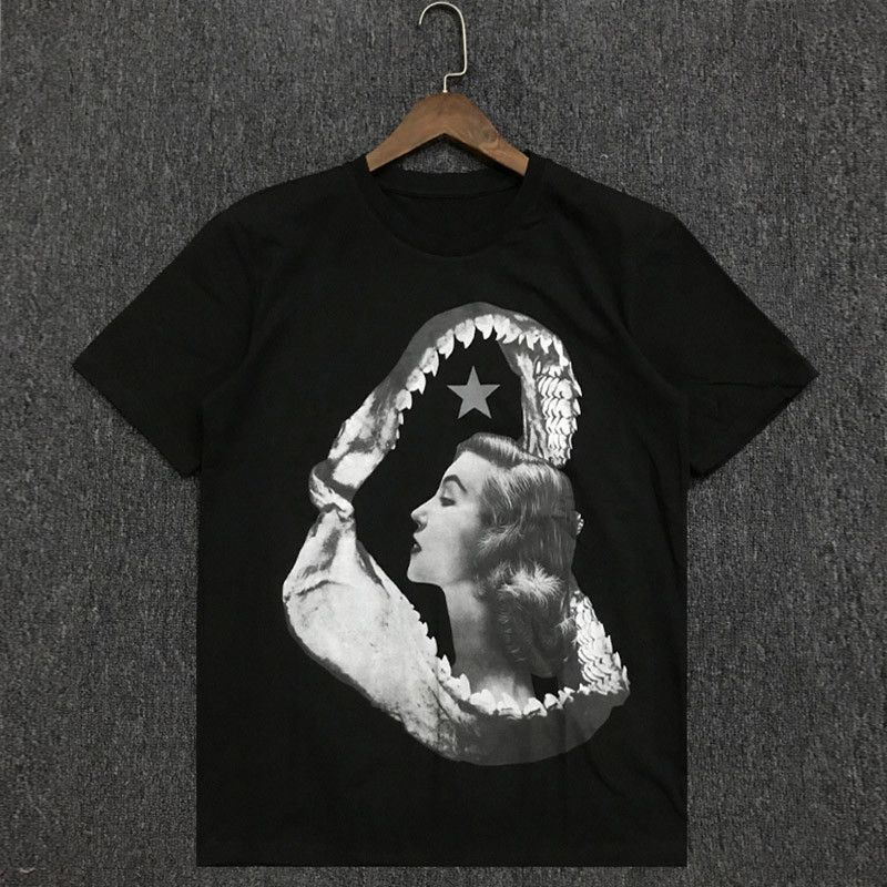 Fashion Mens stylist T Shirts Summer Casual Short Sleeves High Quality Cotton Shark Print Men Women Black Tees, White;black
Fashion Mens stylist T Shirts Summer Casual Short Sleeves High Quality Cotton Shark Print Men Women Black Tees, White;black