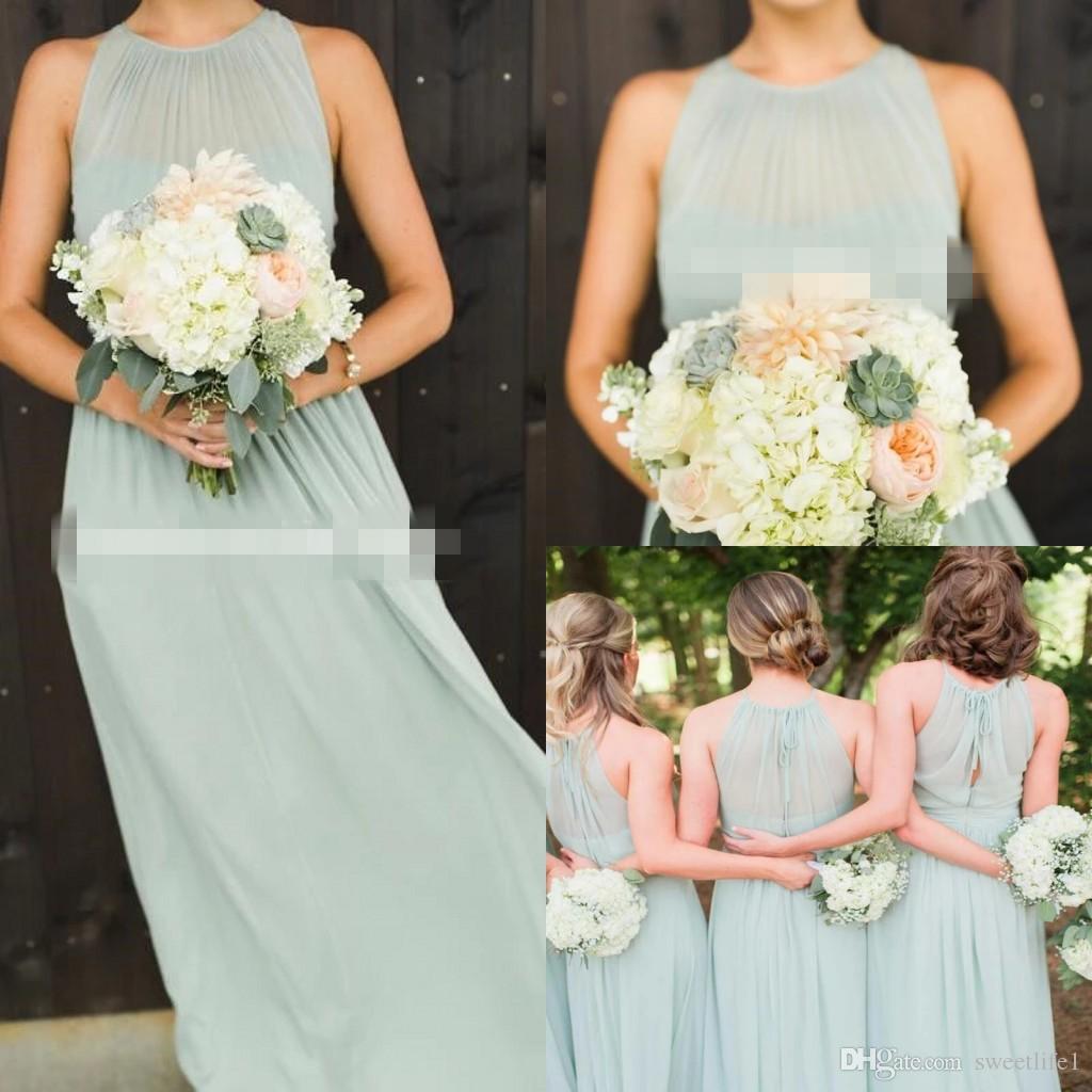 2020 Modest Sage Chiffon Bridesmaid Dresses A Line Floor Length Maid of Honor Wear Wedding Guest Gown Boho Country Style Custom Made
2020 Modest Sage Chiffon Bridesmaid Dresses A Line Floor Length Maid of Honor Wear Wedding Guest Gown Boho Country Style Custom Made